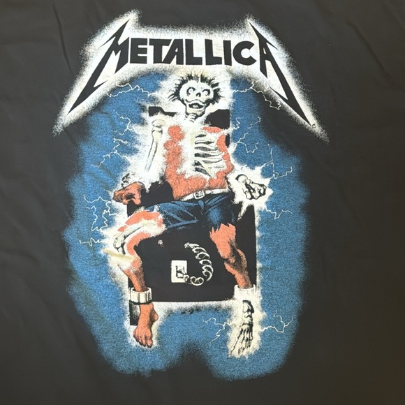 METALLICA Retro Metal Up Your A Band Shirt Reissue Tee 80s 90s GLOWS!! - Picture 7 of 8